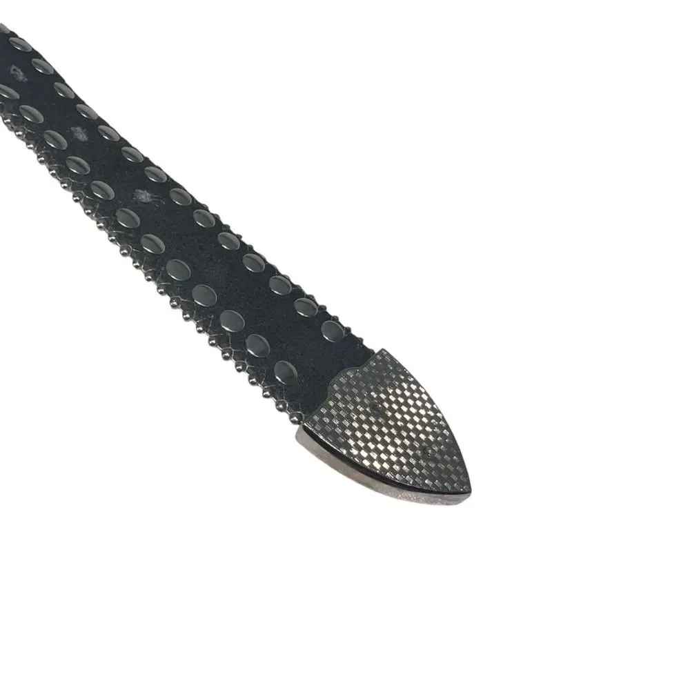 Blazin Roxx Black Studded Concho Belt Belt Women’s Medium Embellished Silver
